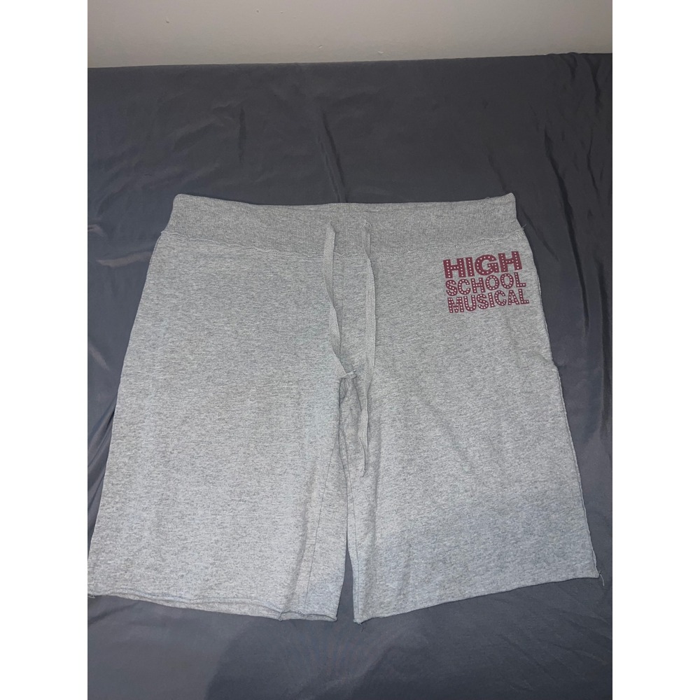 Disney High School Musical Sweat Shorts Kids L 11/13 Gray Excellent Graphic Logo